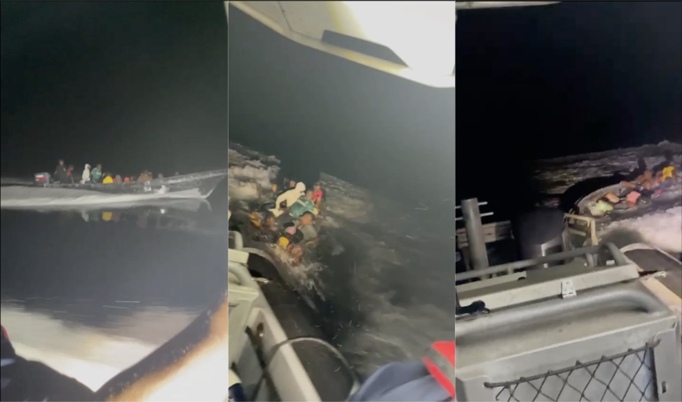 Caught on camera : French police cause capsize